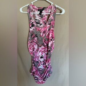 INC sequinced/ruched tank top